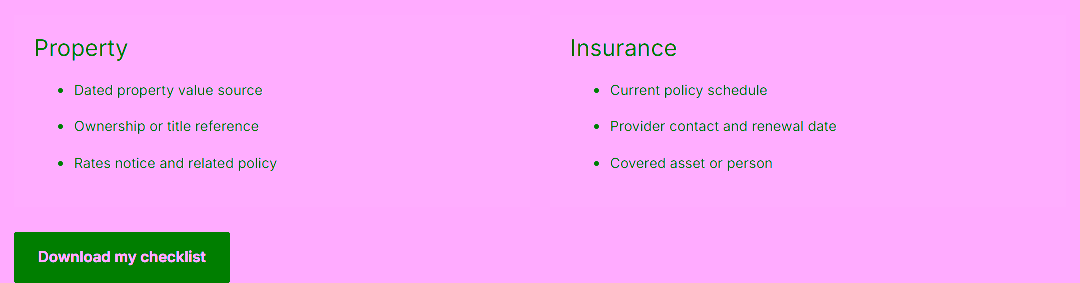 How to download your checklist. Download the editable checklist. Screenshot of the working document and policy checklist.